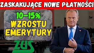 1015 wzrostu emerytur dla emerytów Więcej złotych w kieszeni od przyszłego miesiąca [upl. by Arnoldo]