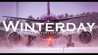 Arlanda Airport  winterday december 2017 [upl. by Atirac693]