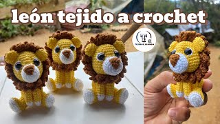 mini león 🦁 tejido a crochet paso a paso segunda parte [upl. by Yelats]