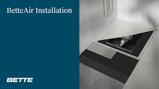 Bette  Installation of the floorlevel shower BetteAir [upl. by Nauquf]