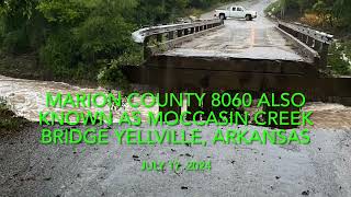 Flooding caused by high waters in Yellville Arkansas Marion county [upl. by Aicirtak]