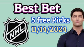 quot🔥 5 MustSee NHL Picks for 111424 [upl. by Elcarim]