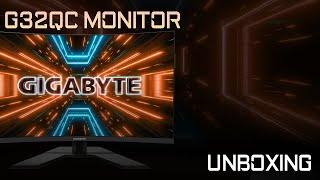 GIGABYTE G32QC Monitor  Unboxing amp First Look [upl. by Annig]