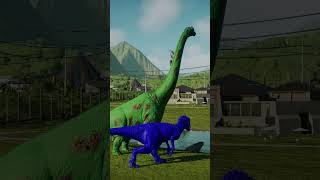 Indominus Rex vs Brachiosaurus amp Spinosaurus shorts dinosaur jurassicworld [upl. by Eniagrom]