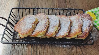 Juicy apple pancakes in 5 minutes The fastest and easiest breakfast recipe [upl. by Mulcahy]