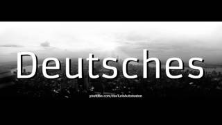 How to pronounce Deutsches Reich in German [upl. by Llednov]