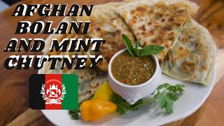 COOKING AFGHAN BOLANI AND MINT CHUTNEY WITH FRIENDSHOW TO MAKE AFGHANISTAN BOLANI [upl. by Marci]