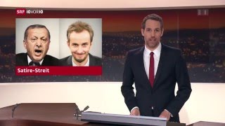 Jan Böhmermann versus Erdogan Schmähkritik Schmähgedicht 10vor10 15042016 [upl. by Kizzee831]