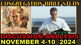 Congregation Bible Study for November 410 2024 bt chap 17 ¶1319 [upl. by Ettari]