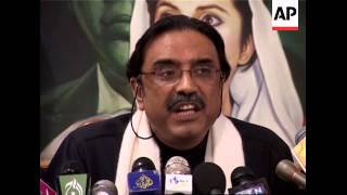 Zardari news conference after release from custody [upl. by Wyne]