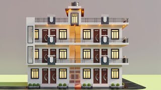 12 लोगो के लिए किराये का शानदार घर 25x50 Best Rental House Design [upl. by Eneleuqcaj]