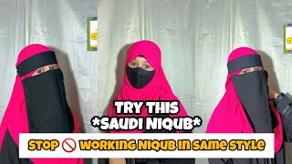 Hijab Style With Saudi Niqub  Hijab with Niqub [upl. by Hassi131]