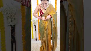 Perfect open pallu saree draping styleday36365drapingsaree sareedrapings saree [upl. by Atiuqahs]