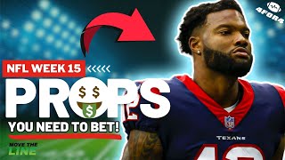 Expert NFL Week 15 Player Prop Bets  Top Picks Predictions amp Odds [upl. by Inaoj]