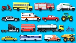 Street Vehicles Names and Sounds for kids with Surprise Eggs Cars and Trucks [upl. by Enileuqcaj52]