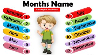 Months Names  Months Name in English  Days of Months  Months in Year Preschool [upl. by Llenyr712]