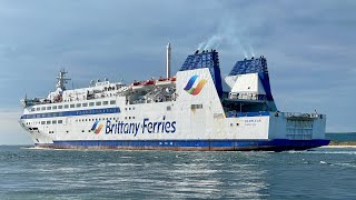 MV Barfleur Departs Poole 25424 [upl. by Ahsiekrats]