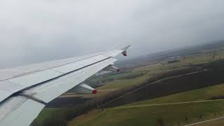 Overcast winter takeoff  British Airways A319 GEUPZ takeoff from Munich [upl. by Finnigan]