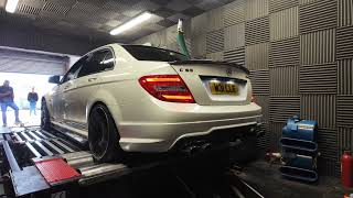 VOLUME UP C63 W204 STRAIGHT PIPE DYNO RUN [upl. by Ty]