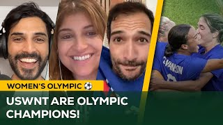 USWNT are OLYMPIC CHAMPIONS after beating Brazil to WIN GOLD  USABrazil Gold Medal Game Reaction [upl. by Parthen]