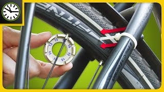 Achter am Fahrrad reparieren – Laufrad zentrieren ohne ProfiTools [upl. by Navetse256]