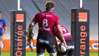 TOP 14 – Toulon  Grenoble  388 – Essai Duane VERMEULEN TLN – J18 – saison 20152016 [upl. by Ahsiel]