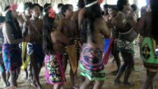 Embera Indians in Panama do a village dance [upl. by Siahc228]