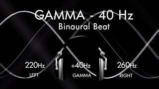 Gamma for a Genius Brain  1hr Pure Binaural Beat Session at 40Hz Intervals [upl. by Donaugh]