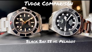 Diving Deep Tudor Black Bay 58 vs Pelagos [upl. by Oicnerolf]