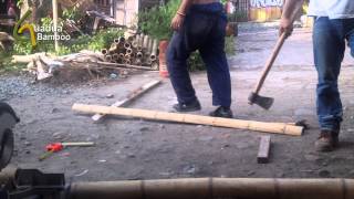 Splitting Bamboo Poles [upl. by Buskus789]