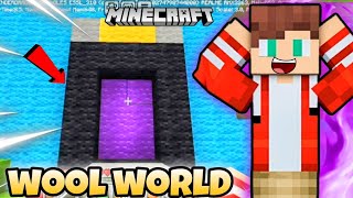 Minecraft But wool world in nether portal 🤯 [upl. by Egan206]