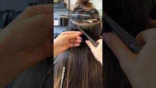 HIDDEN ROW INSTALL  WEFT HAIR EXTENSIONS [upl. by Amikay904]