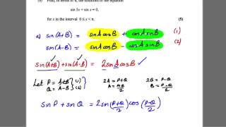 Core 3  Trigonometry  Solomon Paper B  Q3 [upl. by Aceber]