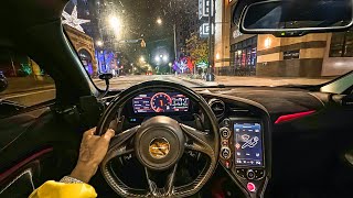 LATE NIGHT MCLAREN 720S DRIVE POV [upl. by Akehsal]