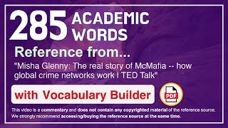 285 Academic Words Ref from quotThe real story of McMafia  how global crime networks work  TED Talkquot [upl. by Wren]