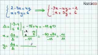 Système de Cramer طريقة كرامر [upl. by Llezniuq126]