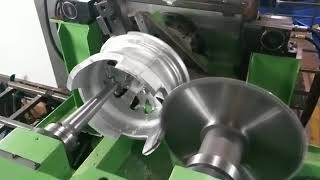 Precitecs SPM for cutting of runner and riser of aluminum wheels Machine [upl. by Eeramit]