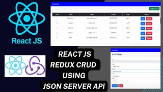 React JS REDUX crud actions using JSONSERVER API  React redux crud actions  React Redux tutorial [upl. by Oznecniv]