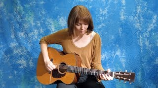 Molly Tuttle plays Little Pine Siskin on a PreWar Guitars 000 Mahogany [upl. by Nsaj]