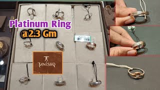 Tanishq 2023 Platinum Ring Design with price and weight Platinum Band Ring [upl. by Lierbag]