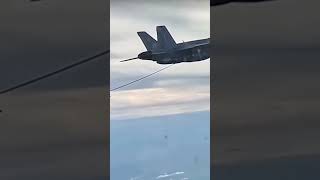 US F18 refuels Royal Navy F35 [upl. by Arni]