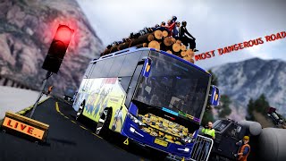 Bus Accident in Most Dangerous Road 🔴 Passengers on Roof shortsfeed dangerousroad viralvideo [upl. by Luciano226]