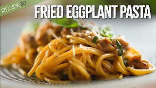 Spaghetti Melanzana Fritta Delicious Fried Eggplant Pasta Recipe [upl. by Atews302]