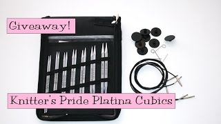 Giveaway Knitters Pride Platina Cubics Interchangeable Set [upl. by Dnumsed356]