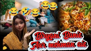 Kis ke liye biryani banai Mehman aye Zain ko school ka kam karwaya😛 viralvideo vlog JNiDeas [upl. by Ahtamas]