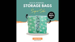 Luxury Storage Bags  Printed amp Plain  Large Capacity Storage Bags [upl. by Aiksa]