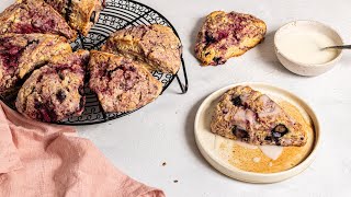 Mixed Berry Scones Recipe [upl. by Aerdnat]