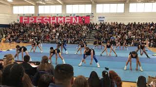 Branham High School senior male cheer rally 2018 [upl. by Skipp]