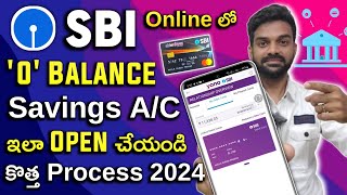 SBI zero balance account opening online  How to open sbi saving account online Sbi account opening [upl. by Lladnor]