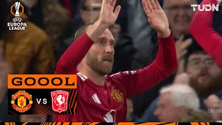 ¡QUÉ GOLAZO Eriksen la pone en la red  Man United 10 Twente  UEFA Europa League 202425  TUDN [upl. by Davida]